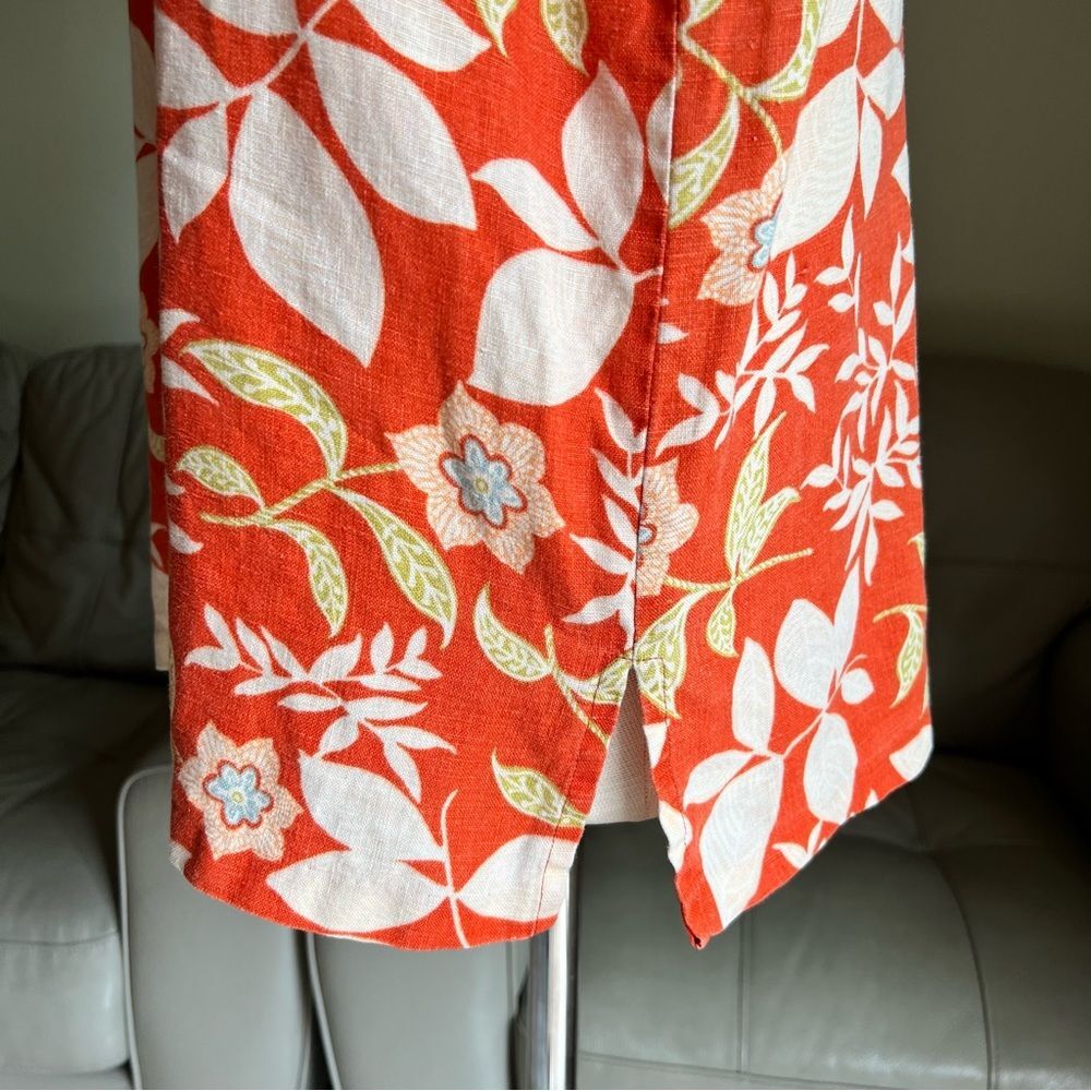 Spiegel Red/Orange Floral Button Down Shirt - Picture 6 of 16